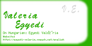 valeria egyedi business card